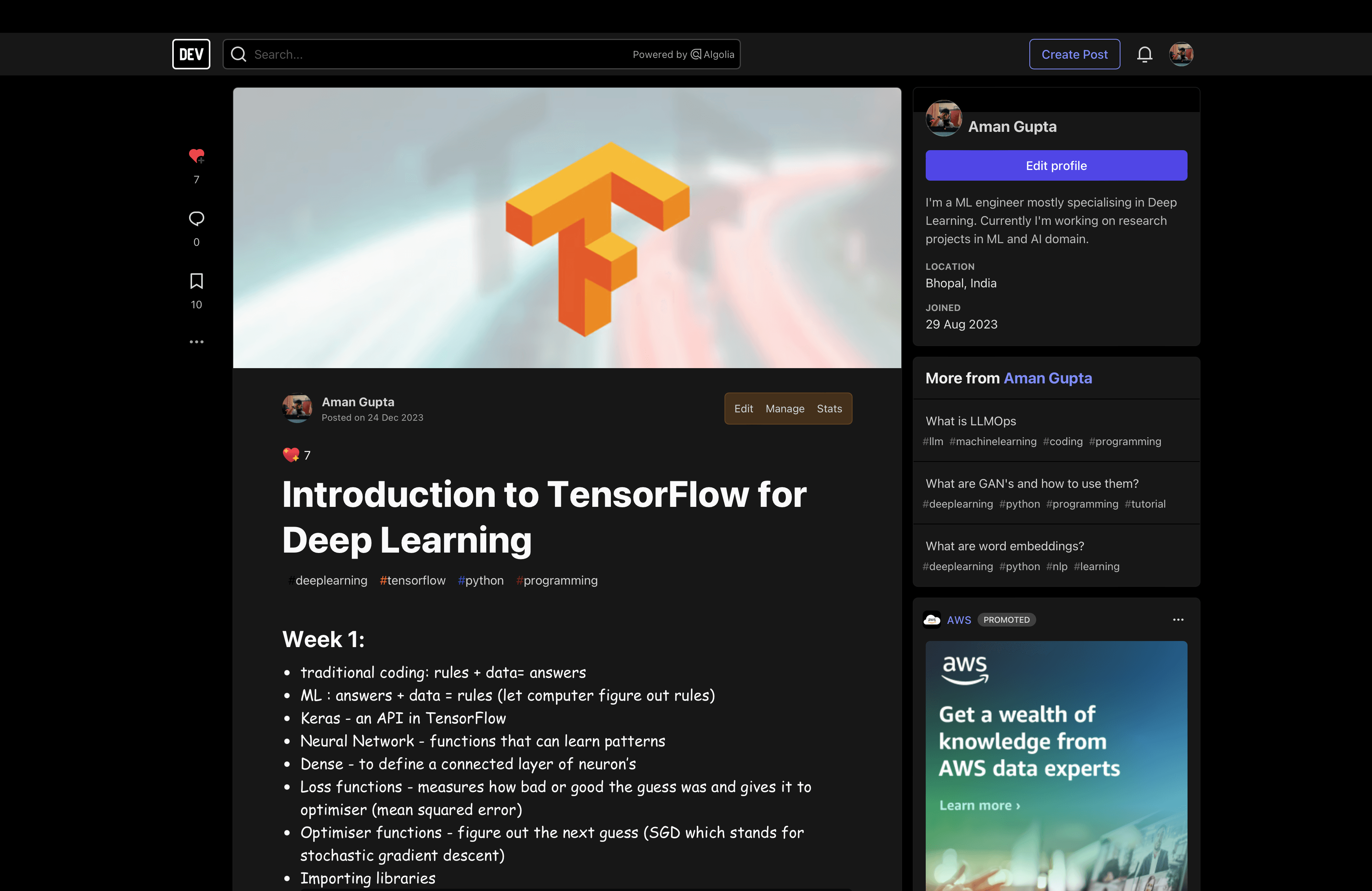 Introduction to TensorFlow for DL