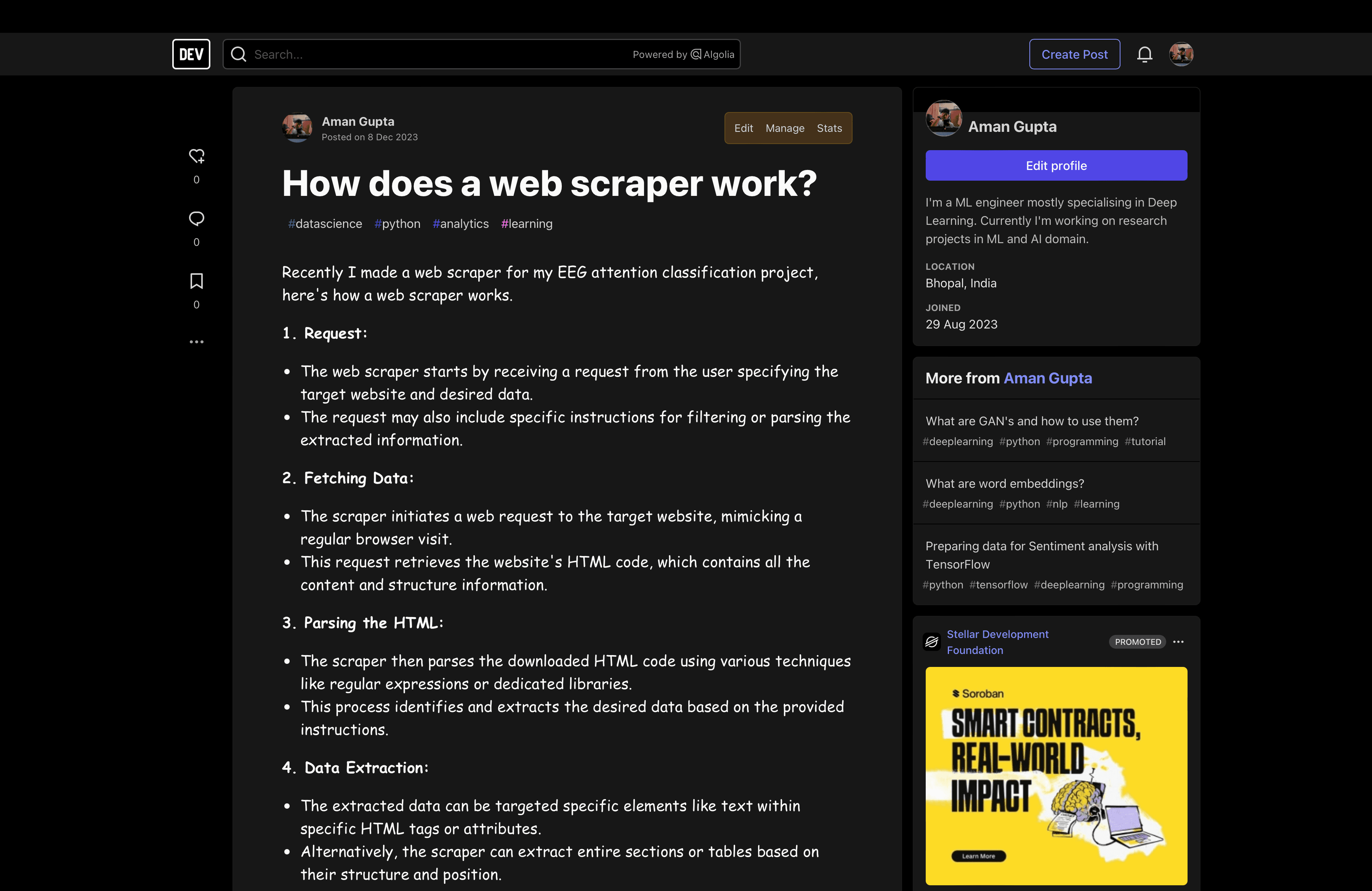 How does a web scrapper work?